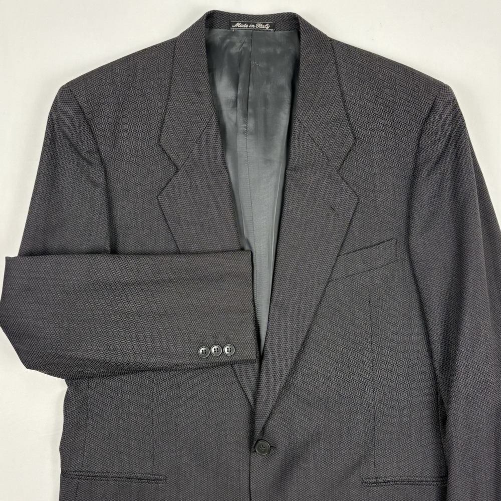 *VTG Mani by Giorgio Armani Birdseye 100% Wool Sport Coat 41 Charcoal Italy